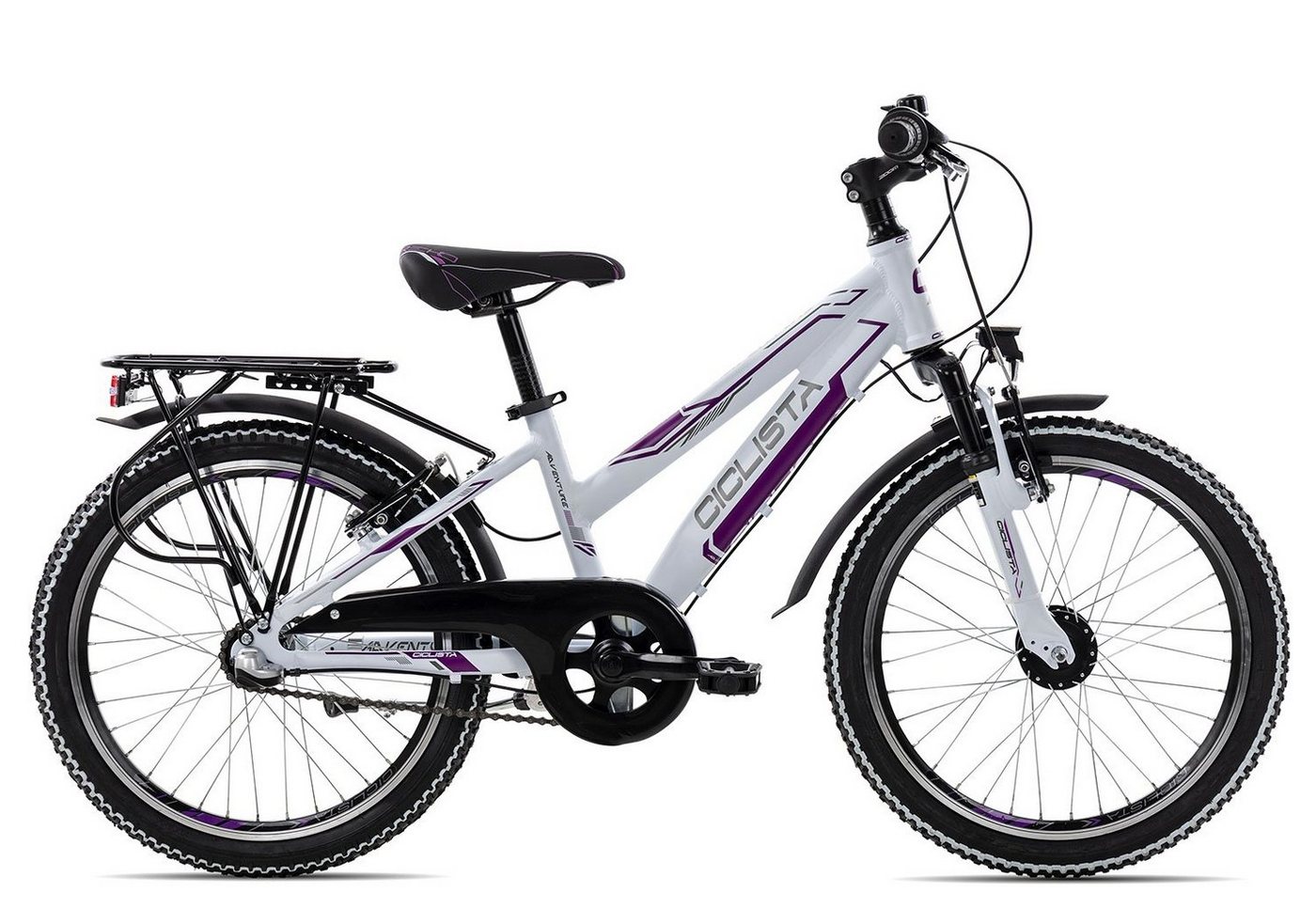 Ciclista Kinderfahrrad Adventure 3 20 Trapez, 3 Gang Shimano Nexus 3 Rücktritt Schaltwerk, Nabenschaltung Rücktritt, Kinderrad 20 Zoll Junge Mädchen weiß Bild 4