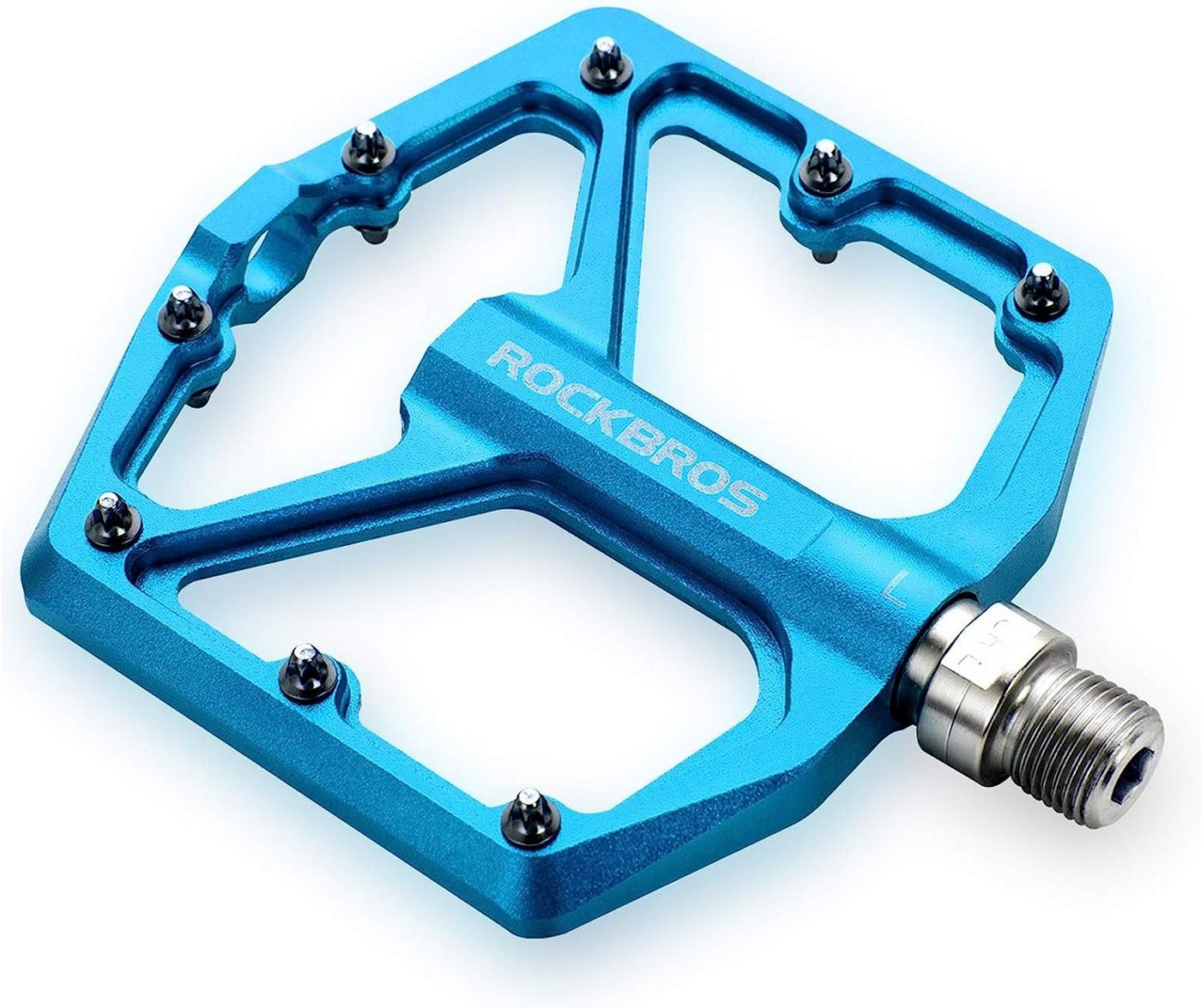 ROCKBROS Fahrradkurbel Rockbros Fahrrad Mtb E-Bike Dirt Aluminium Plattform Pedale Blau