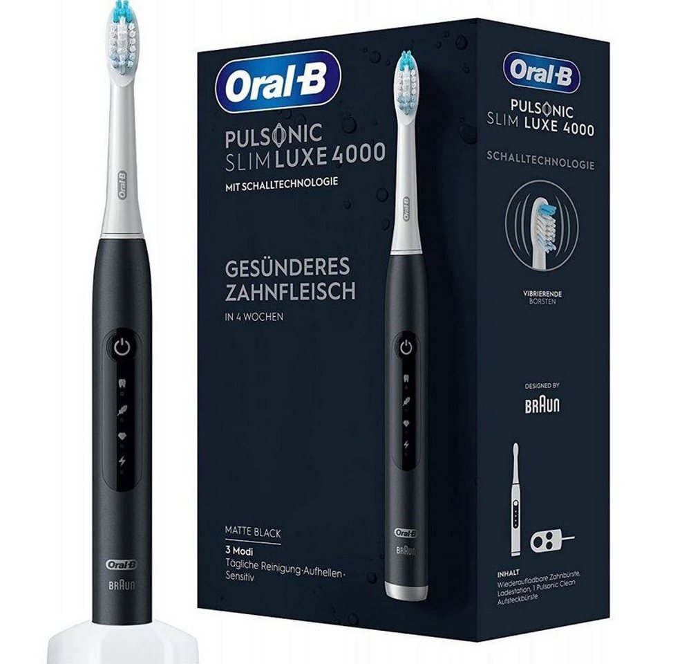 Oral-B Schallzahnbürste Pulsonic Slim Luxe 4000, Tägliche Reinigung, Aufhellen & Sensitiv