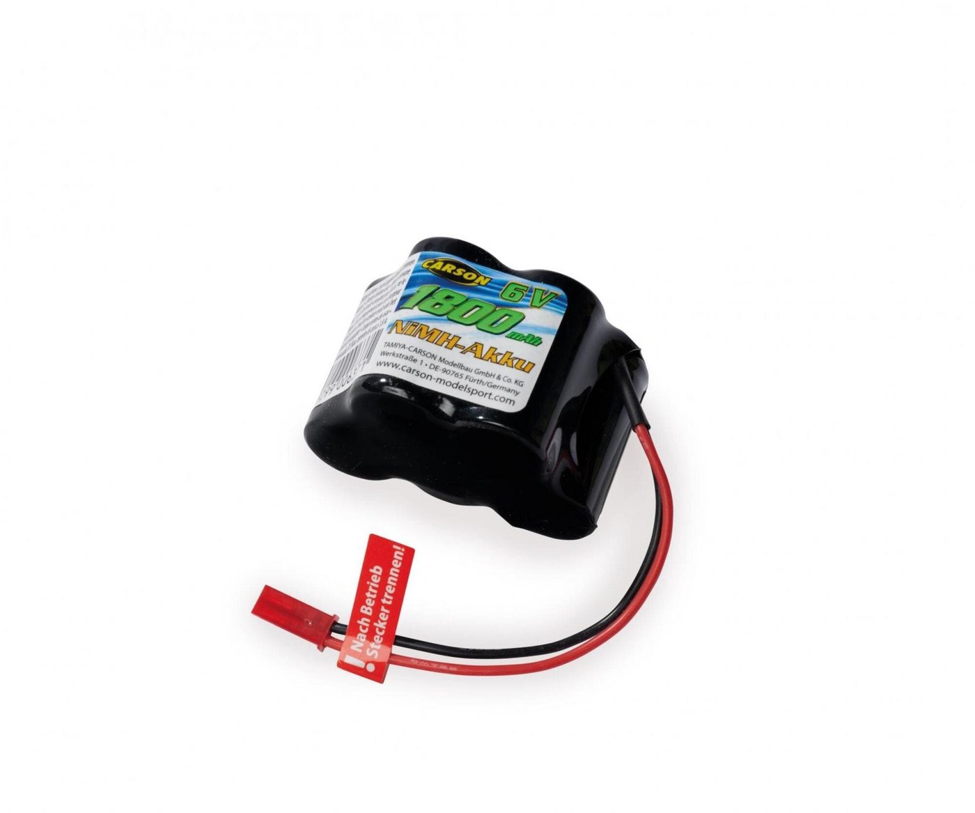CARSON Carson 6V 1800mAh NiMH Empfängerakku mit BEC Stecker RC-Ladegerät