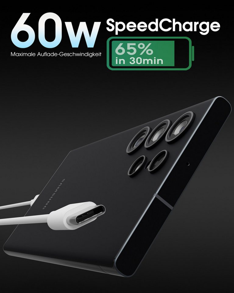 GreenHec USB C Ladekabel 60w 1m 2m 3m Cable Datenkabel Typ-C Kabel USB-Kabel, Keine Angabe, Typ C (Eurostecker), USB-C (100 cm), iPhone 15 16 Samsung Galaxy S22 S23 S24 Aufladekabel