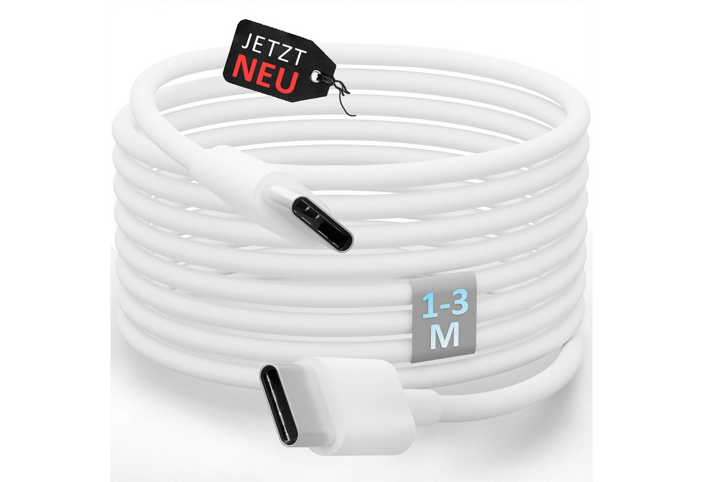 GreenHec USB C Ladekabel 60w 1m 2m 3m Cable Datenkabel Typ-C Kabel USB-Kabel, Keine Angabe, Typ C (Eurostecker), USB-C (100 cm), iPhone 15 16 Samsung Galaxy S22 S23 S24 Aufladekabel Bild 4