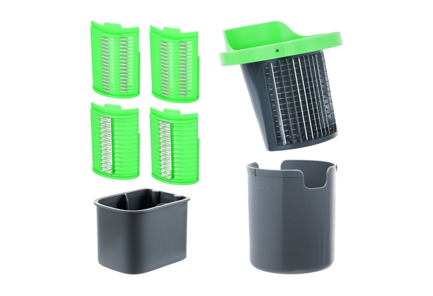 Genius Gemüseschneidaufsatz Nicer Dicer Electro Gemüseschneider Zubehör 7 tlg, 9 Einsätze, Zubehör für Nicer Dicer Electro Bild 2