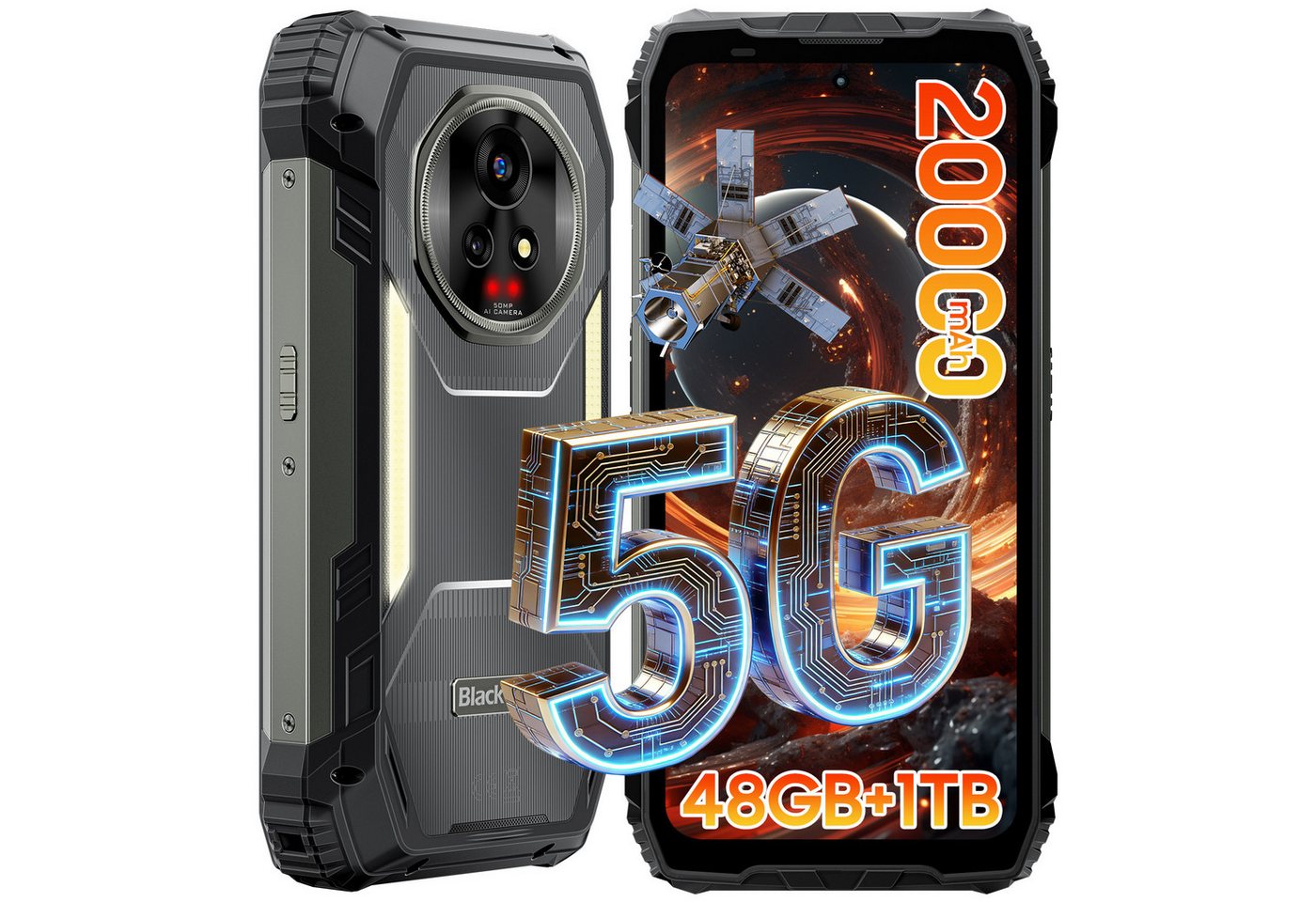 blackview Xplore 2 Satelliten-Kommunikation: IP69K Outdoor Outdoor-Navigationsgerät (Satellitentelefon,IP69K,20000mAh,6.73",2600Nits,D8300,5G,467lm) Bild 5
