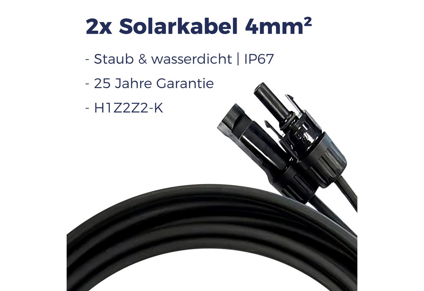 Kleines Kraftwerk Solarkabel, (150 cm), PV Kabel, Solarstecker, Solar Verlängerungskabel Bild 2