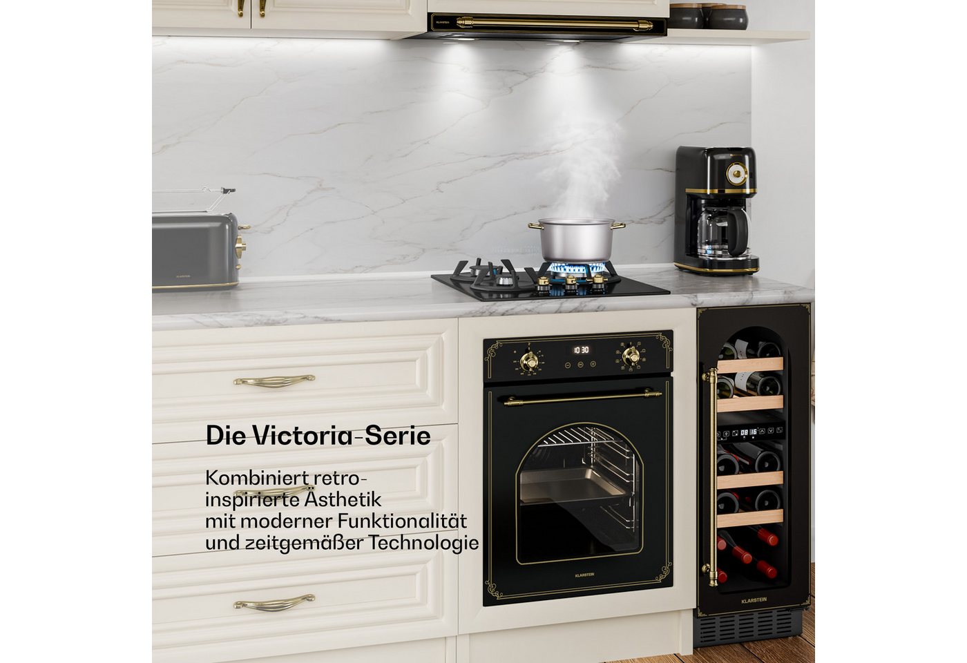 Klarstein Gas-Kochfeld Victoria, 3 Aluminium-Brenner Erdgas- und LPG-kompatibel 6050W 45 cm Bild 4