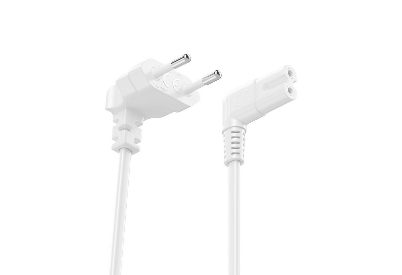 deleyCON 10m Netzkabel Stromkabel Eurokabel 90° Eurostecker C7 Buchse 90° Stromkabel Bild 3