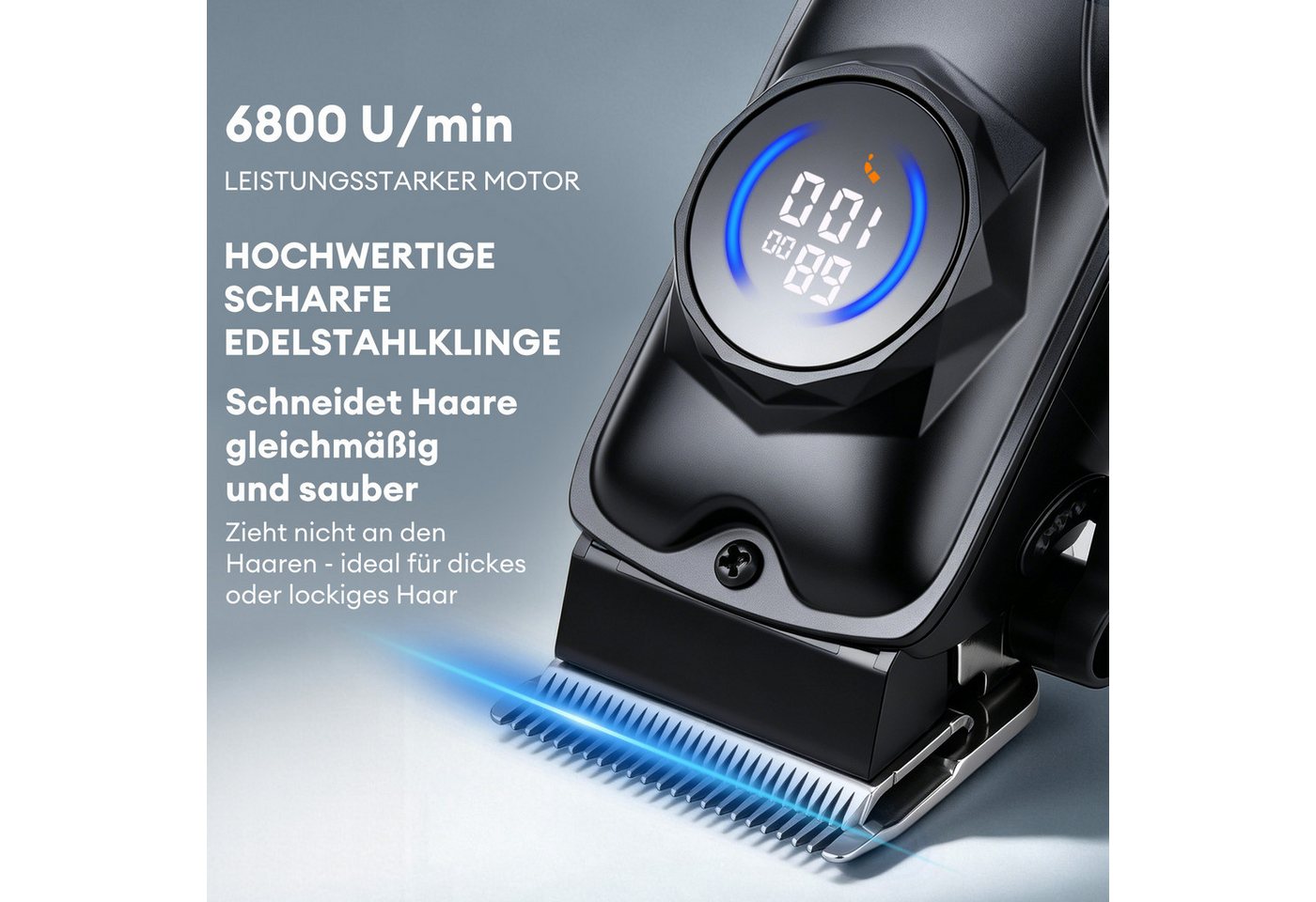 CkeyiN Haarschneider Haarschneidemaschine Profi Haarschneider Bartschneider 2 in 1 Set, 180min Lange Akkulaufzeit mit 11 Aufsätzen geräuscharm Bild 3