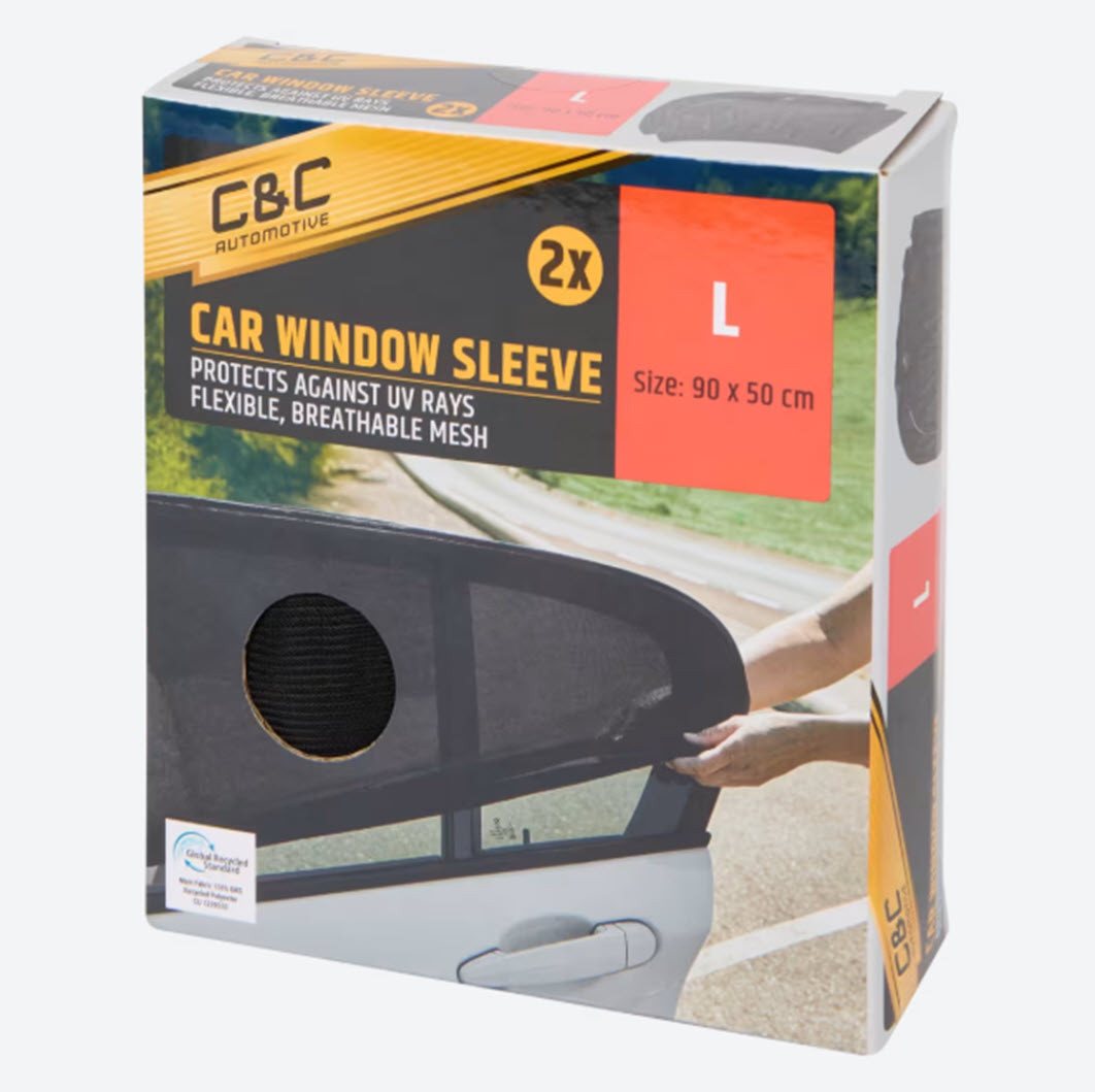Spectrum Autosonnenschutz Auto-Fensterbezug 2er Set Autofenster-Sonnenschutz zum Überziehen