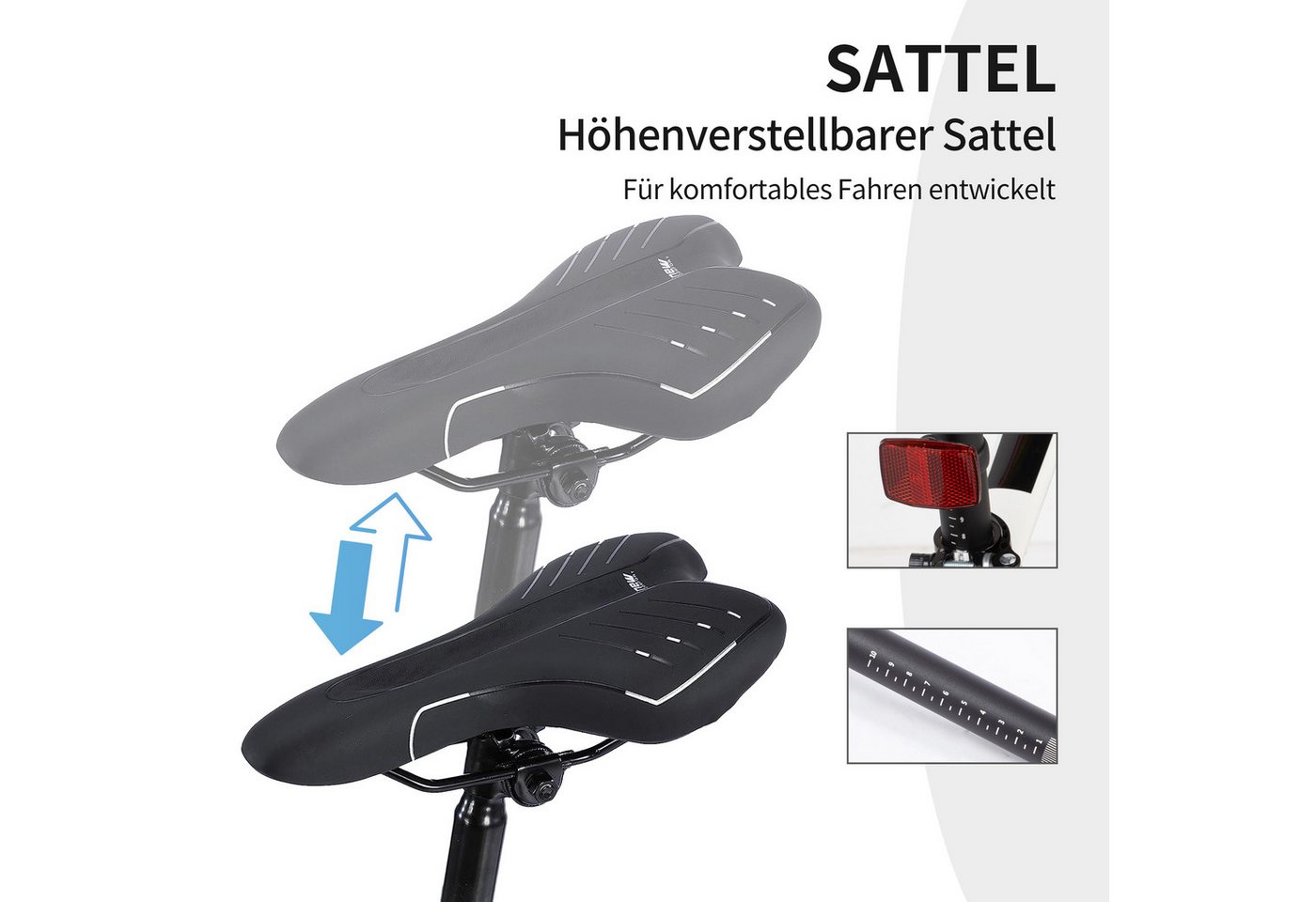 Lauxjack Mountainbike 28 Zoll, Fahrrad, MTB, Herren, Shimano 21-Gang, Komfort, 21 Gang Shimano Tourney RD-TY300/200 Schaltwerk, Kettenschaltung, (Set), City, Straße, Schotter, Alltag, Tour, robust Bild 4