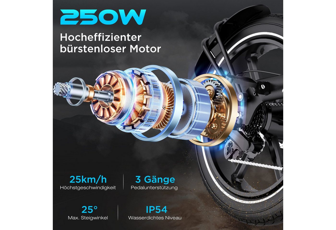 HITWAY E-Bike Mountainbike 20*4,0 Zoll Elektrofahrrad EMTB Pedelec mit 48V23,4Ah Akku bis 180km, 7 Gang shimano, Kettenschaltung, Heckmotor, 1123,2 Wh, E-MTB Pedelec mit APP NFC