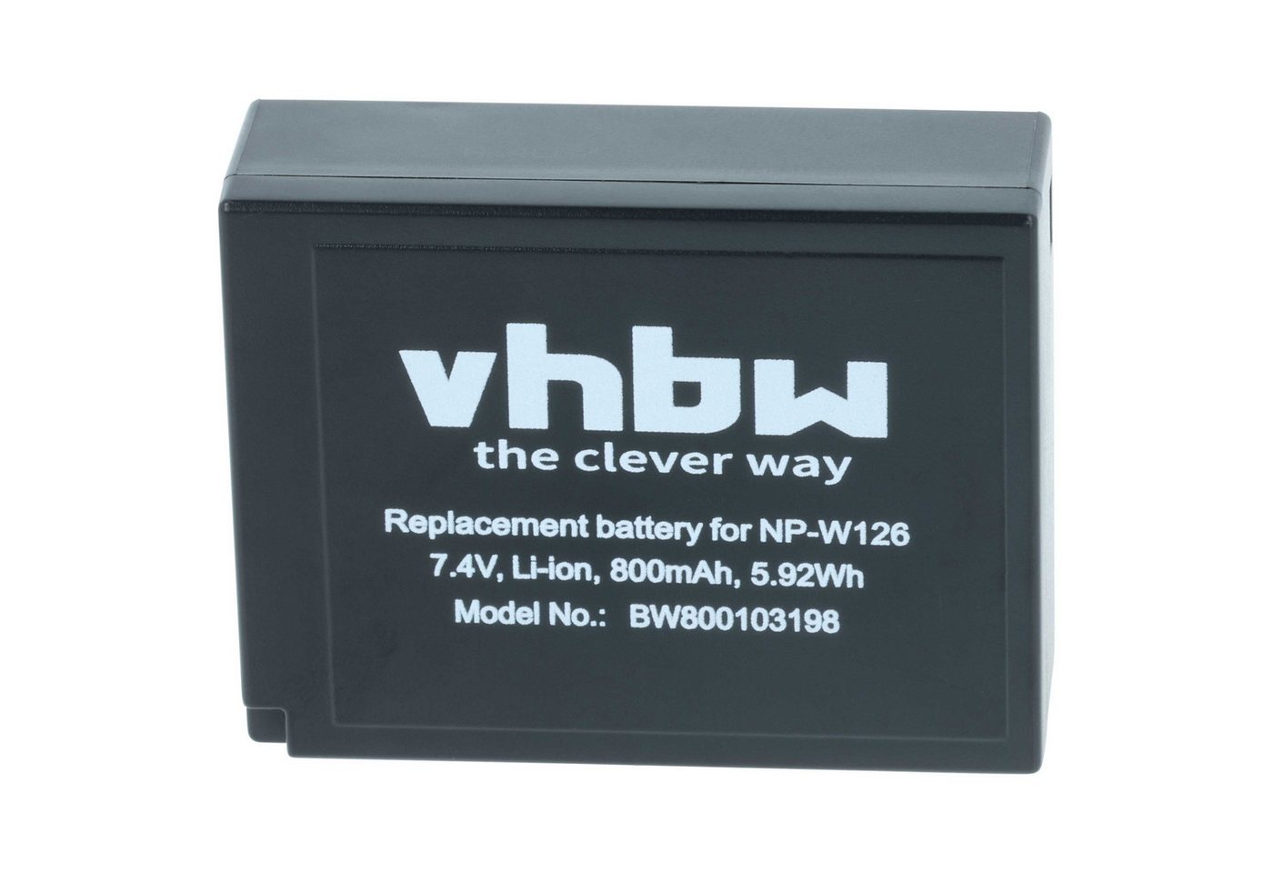 vhbw Akku passend für Fujifilm X-T100, X-T3, X-T30 II, X-T20, X-T30, X-T2, Kamera-Akku Akku Li-Ion 800 mAh (7,2 V, 2 St), Leistungsfähige Austausch-Akkus für Digitalkamera, Spiegelreflexkamera