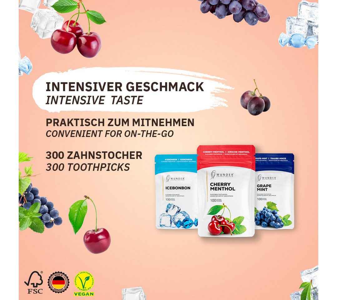 Wunder Zahnstocher Mundpflegecenter Wunder Zahnstocher mit Geschmack - Fresh Breath Pack Bild 5