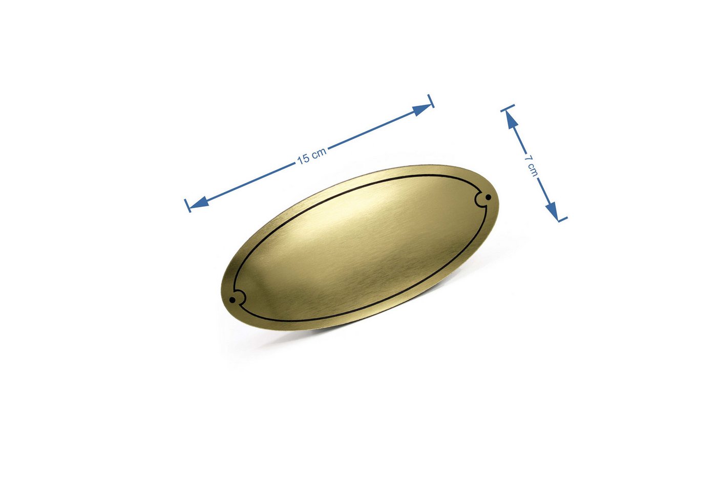 Dekolando Hinweisschild Bad & WC Türschild gold graviert oval selbstklebend, (Vintage), wetterfest