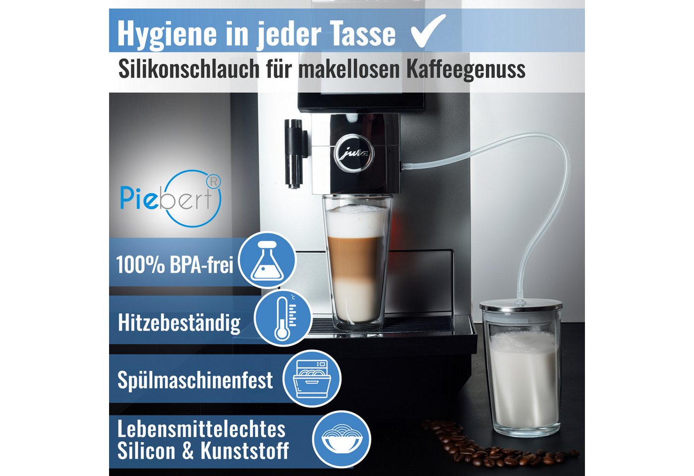 Piebert Milchschlauch Piebert Care Milchschlauch-Set 18956 für Jura GIGA ENA IMPRESSA Milchs Bild 4