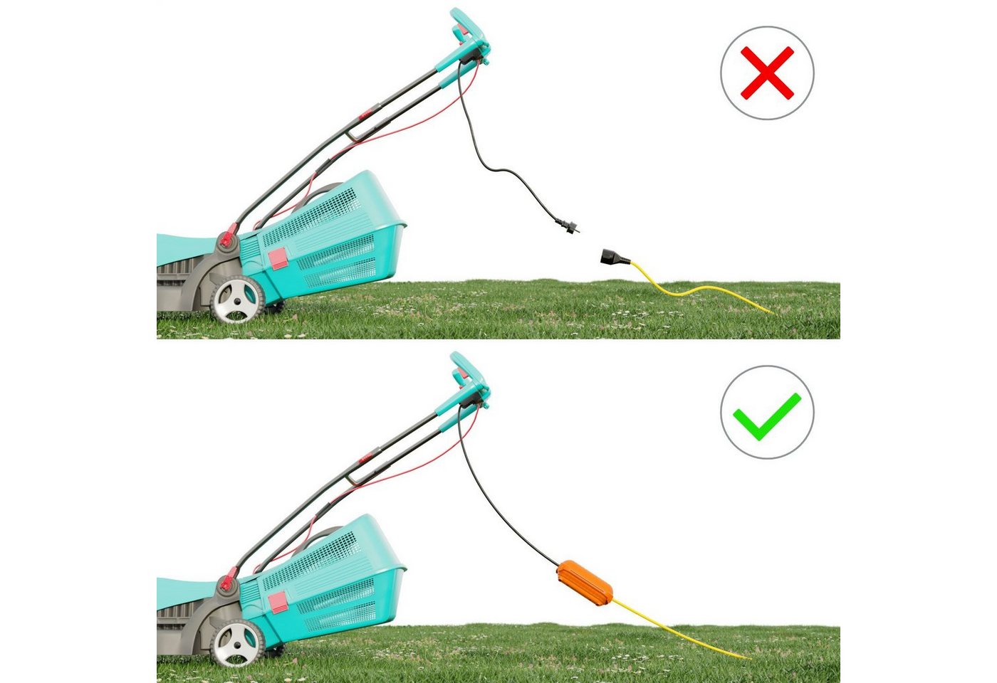 deleyCON Kabelzubehör deleyCON Kabel Schutzbox Wetterfest Outdoor IP44 für Stromkabel Orange Bild 3