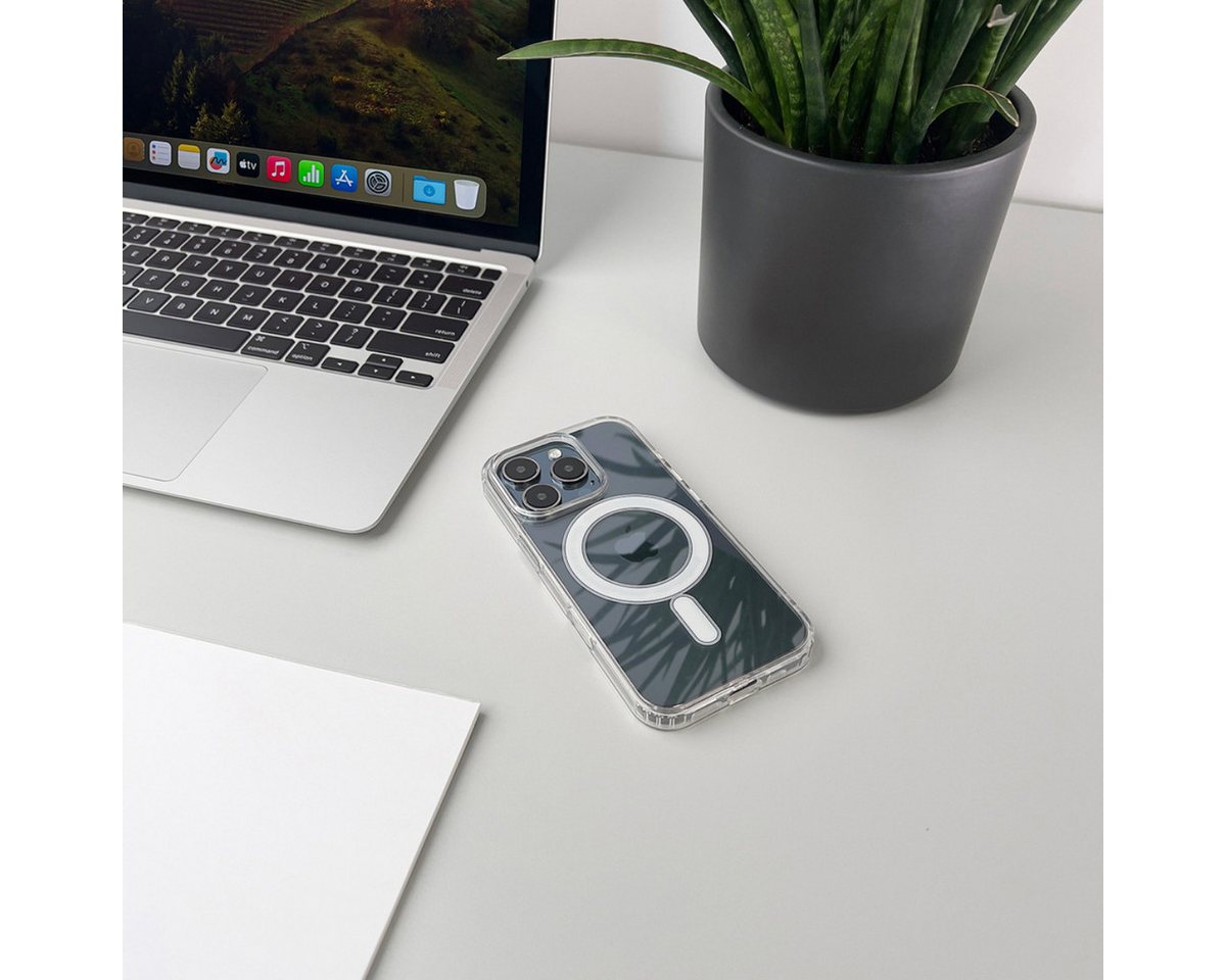 Hurtel Handyhülle Ultra Clear mit Magnetfunktion Case Kompatibel mit iPhone 17 6,3, Glasklares Case mit integrierter Magnetfunktion für kabelloses Laden