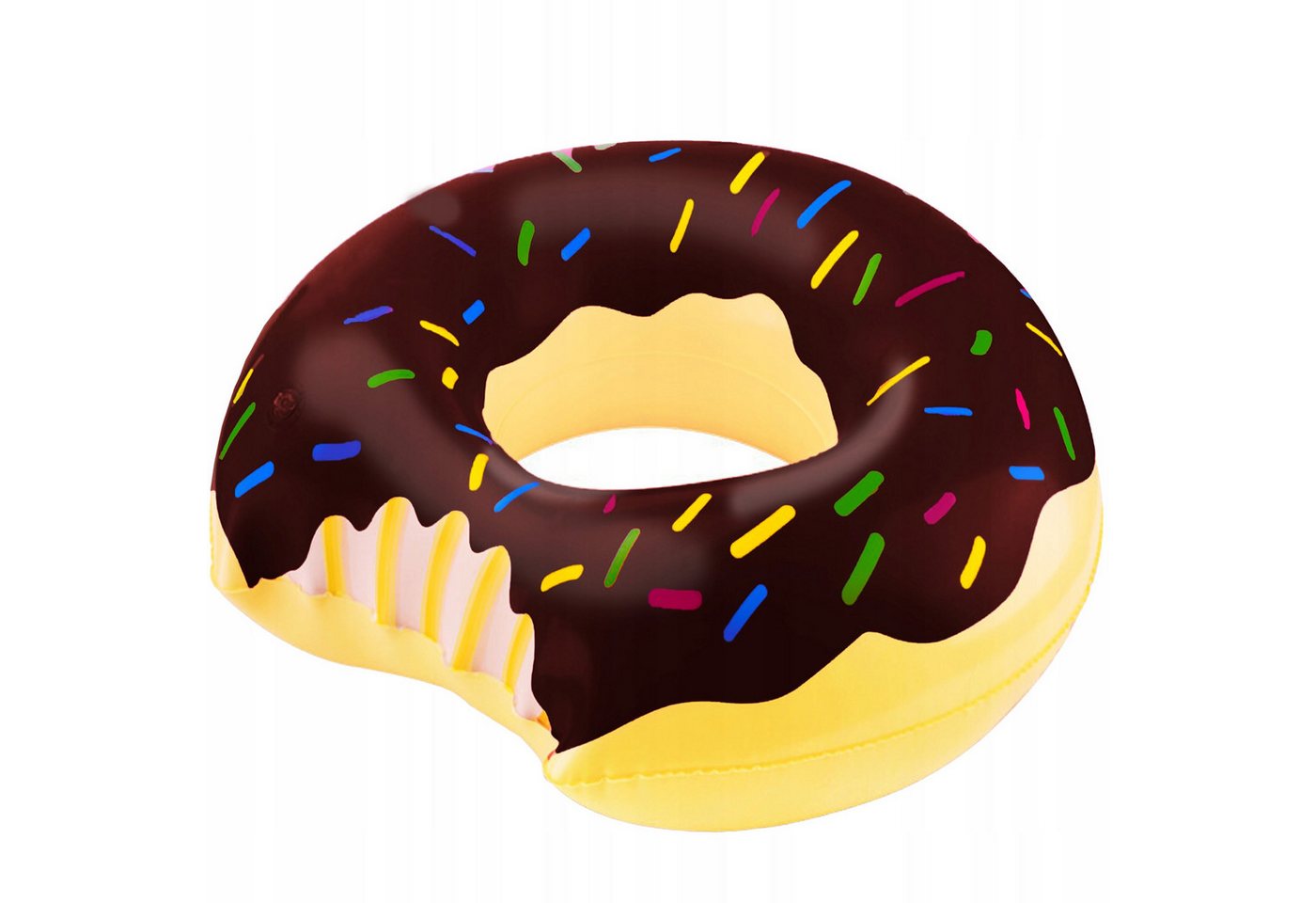 Festivalartikel Schwimmring Großes aufblasbares Donut-Schwimmring XXL 120cm - Rosa Donut Design Bild 4