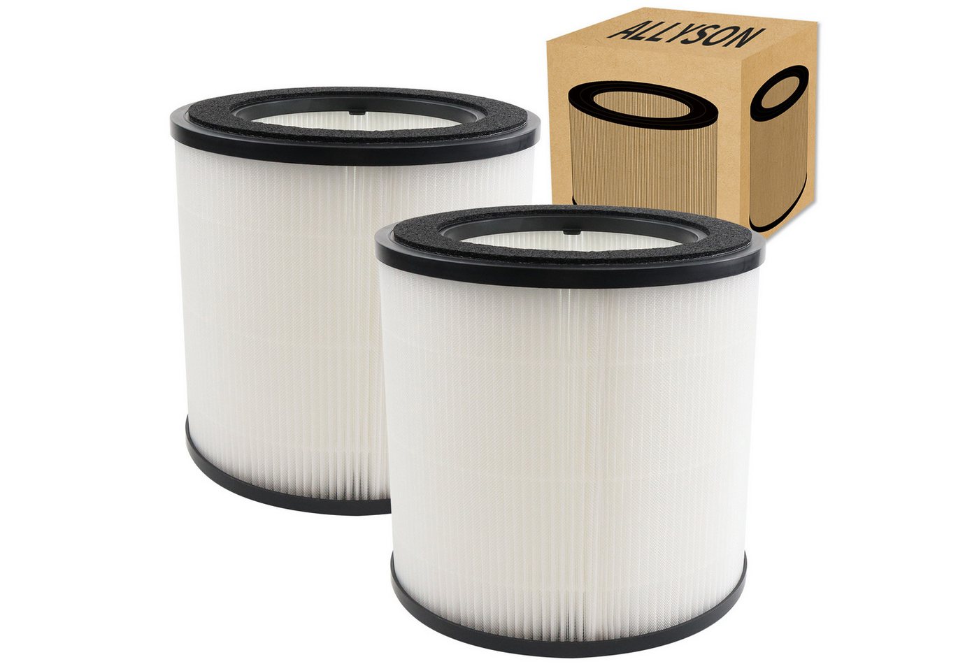 Allyson HEPA-Filter Philips Luftreiniger Ersatzfilter (2er Set), HEPA-Filter für Philips, Zubehör für Philips Serie 800, AC0830, AC0820/10, AC0820/30, AC0819/10, Für Allergiker, Staub & Gerüche