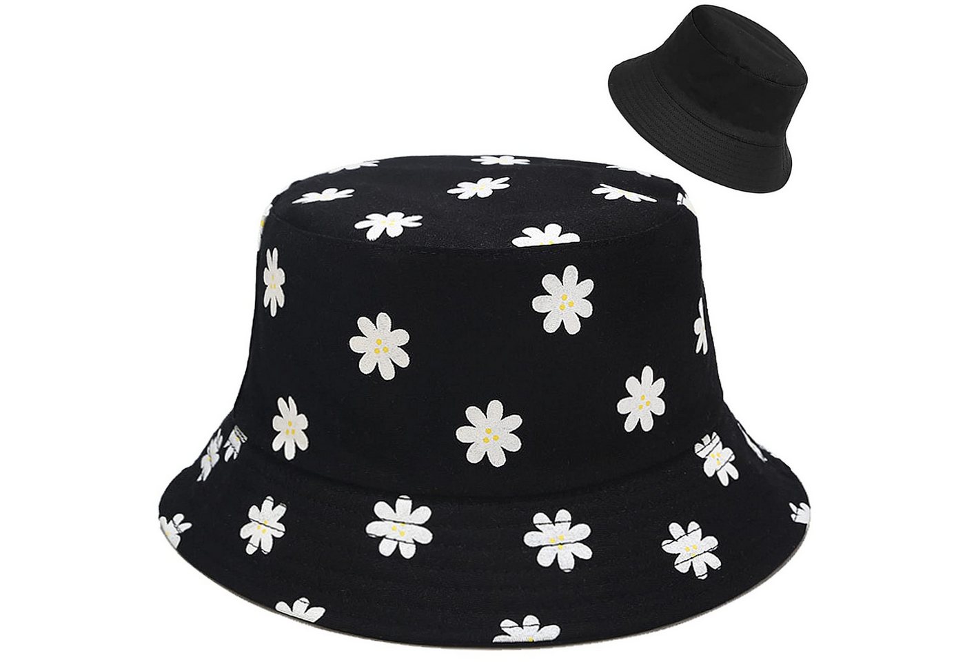 FOUORTUNATE-BEE Fischerhut Reversibel Fischerhut Anglerhut Sonnenhut Für Damen Mädchen 56-58cm