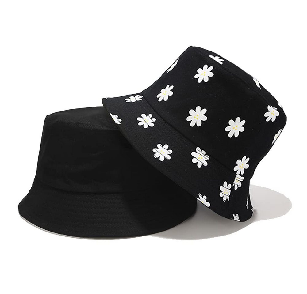 FOUORTUNATE-BEE Fischerhut Reversibel Fischerhut Anglerhut Sonnenhut Für Damen Mädchen 56-58cm Bild 5