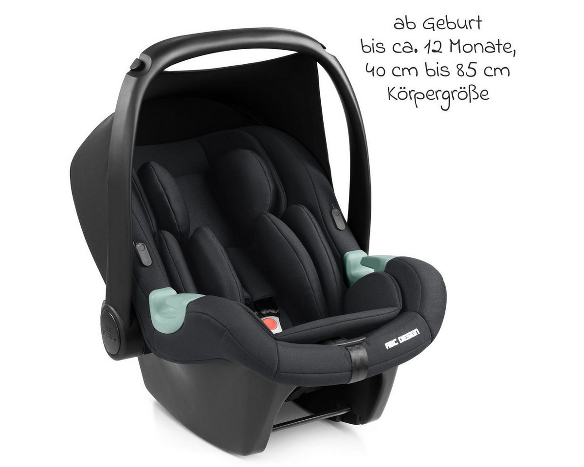 ABC Design Babyschale Tulip - Black, ab: Geburt, bis: 15 Monate, Baby Autositz - ab Geburt - 15 Monate (45 cm - 85 cm) inkl. Fußsack Bild 4