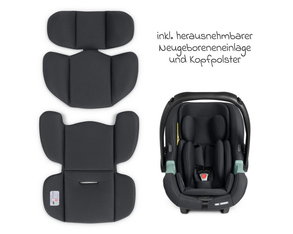 ABC Design Babyschale Tulip - Black, ab: Geburt, bis: 15 Monate, Baby Autositz - ab Geburt - 15 Monate (45 cm - 85 cm) inkl. Fußsack Bild 5