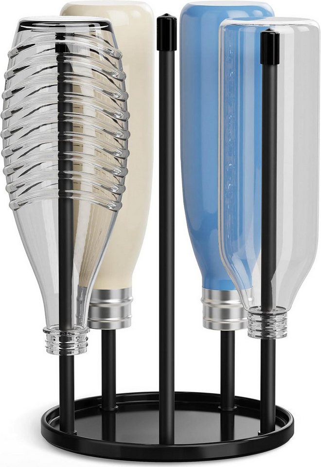 FELIXLEO Bierflaschenhalter Flaschenhalter SodaStream Keramik Abtropfständer 5 Flaschen, (1-St) Bild 2