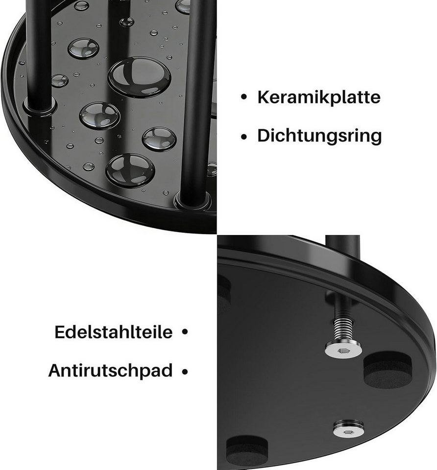 FELIXLEO Bierflaschenhalter Flaschenhalter SodaStream Keramik Abtropfständer 5 Flaschen, (1-St) Bild 5