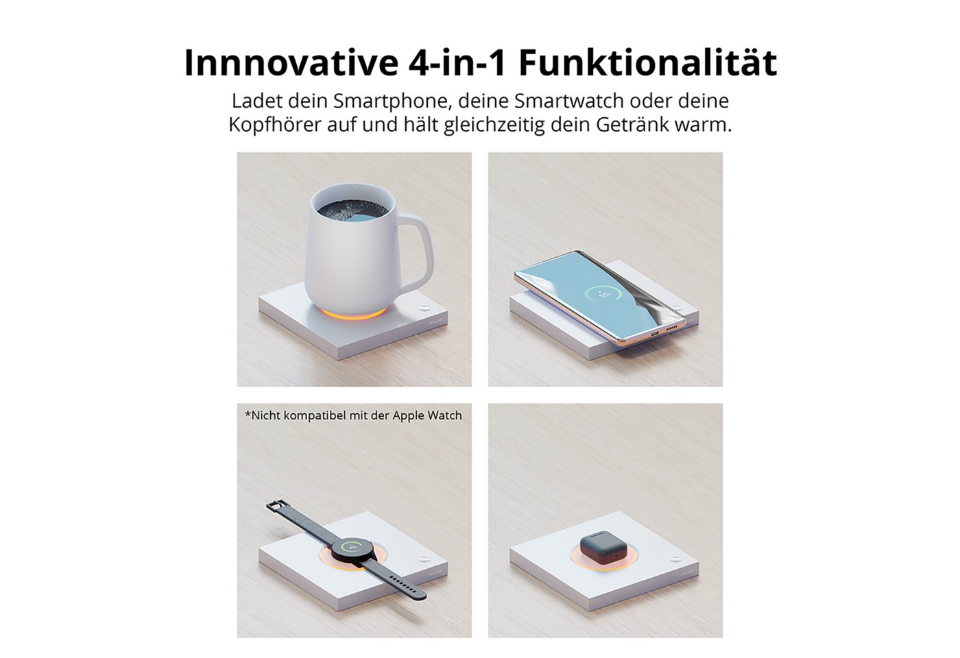 SOLUM Tassenwärmer Smart Warmer Tassenwärmer Getränkewärmer inkl 20 € Wunschgutschein