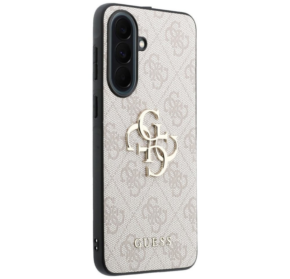 Guess Handyhülle Galaxy A37 Kunstleder rosa Big Logo goldfarbig 6,7 Zoll, Kantenschutz