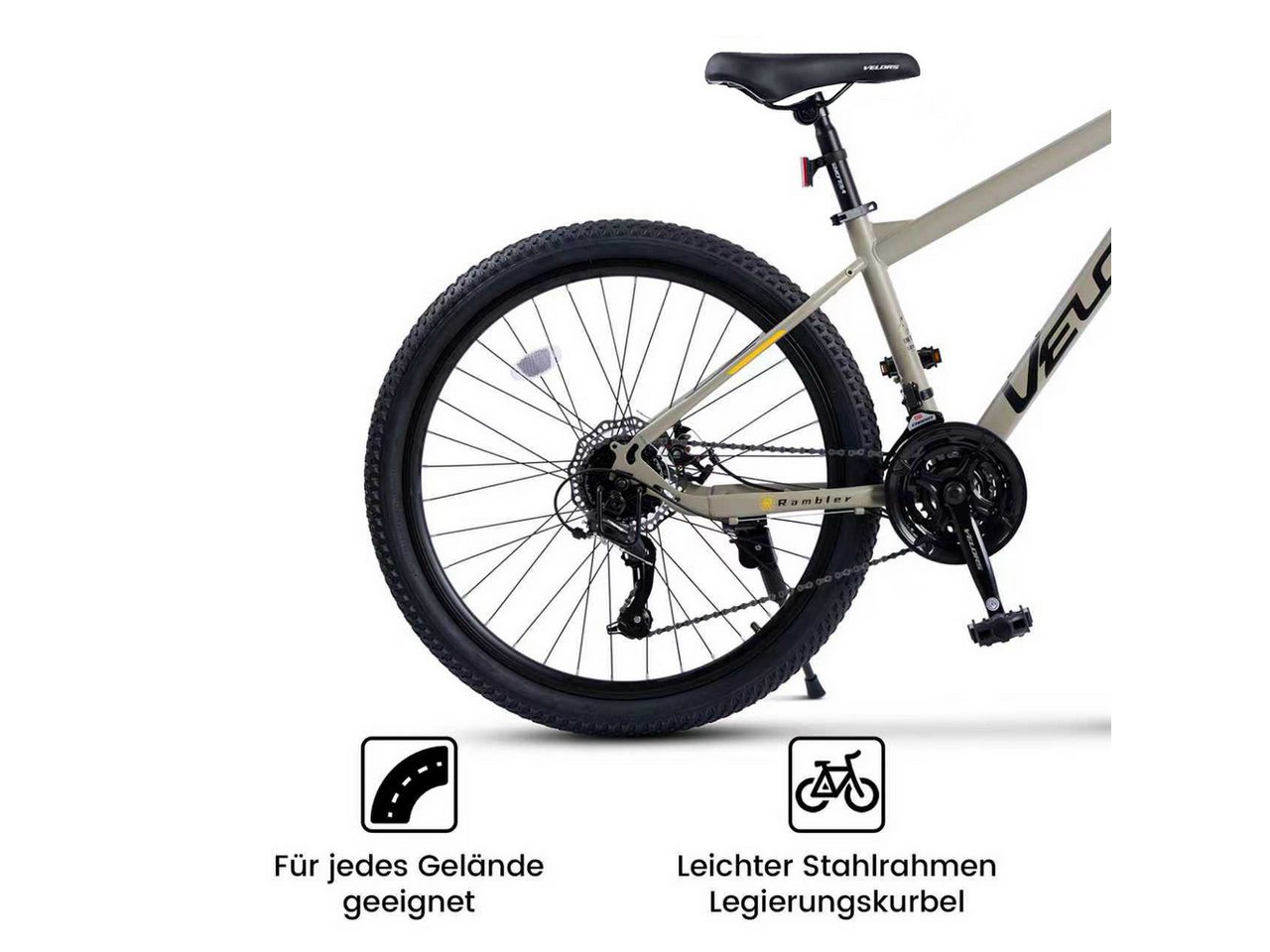 Velors Mountainbike 26 27.5 29 Zoll Fahrrad für Herren Damen, Mädchen und Jungen, 21 Gang, Kettenschaltung, Hochwertiger Rahmen, Jugendfahrrad MTB Hardtail Fahrrad Bike