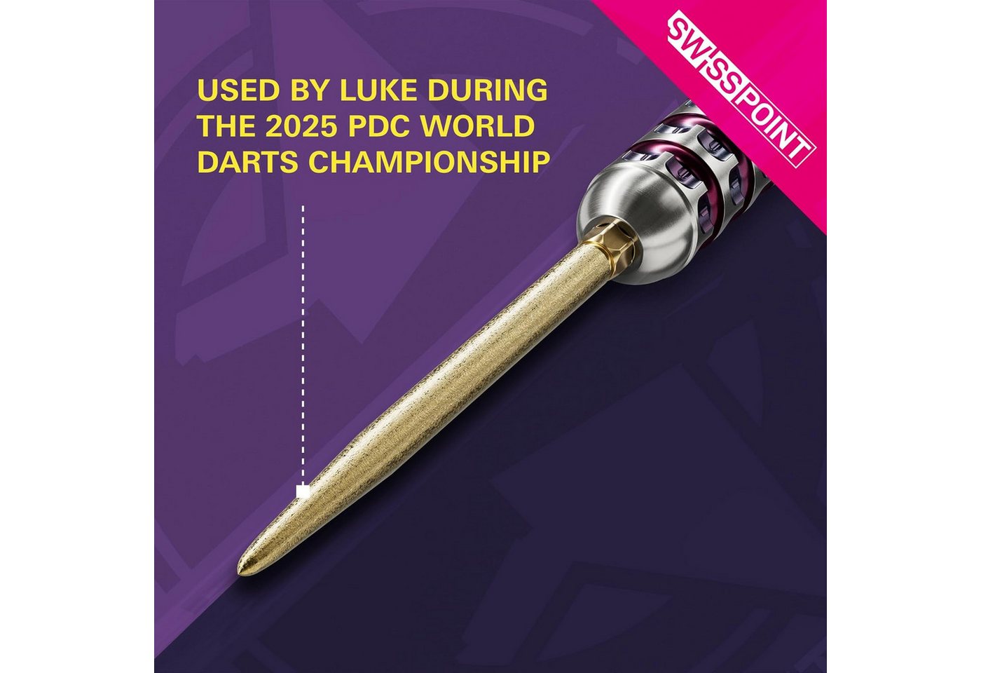 TARGET DARTS Dartpfeil 2 Set / 6 Stück Swiss Point SLK Luke Littler Dartspitzen 42MM - Gold Bild 2