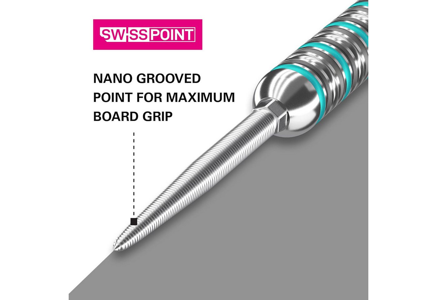TARGET DARTS Dartpfeil 2 Set Swiss Points, Nano Dartspitzen (6 Stck) 30MM, Silber Bild 4