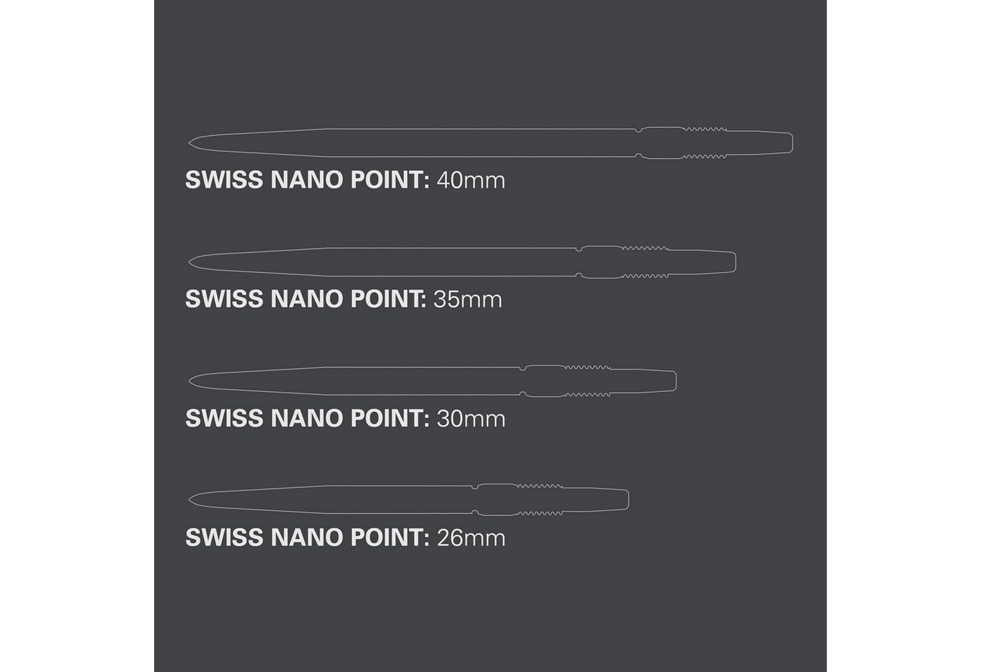 TARGET DARTS Dartpfeil 2 Set Swiss Points, Nano Dartspitzen (6 Stck) 30MM, Silber Bild 5
