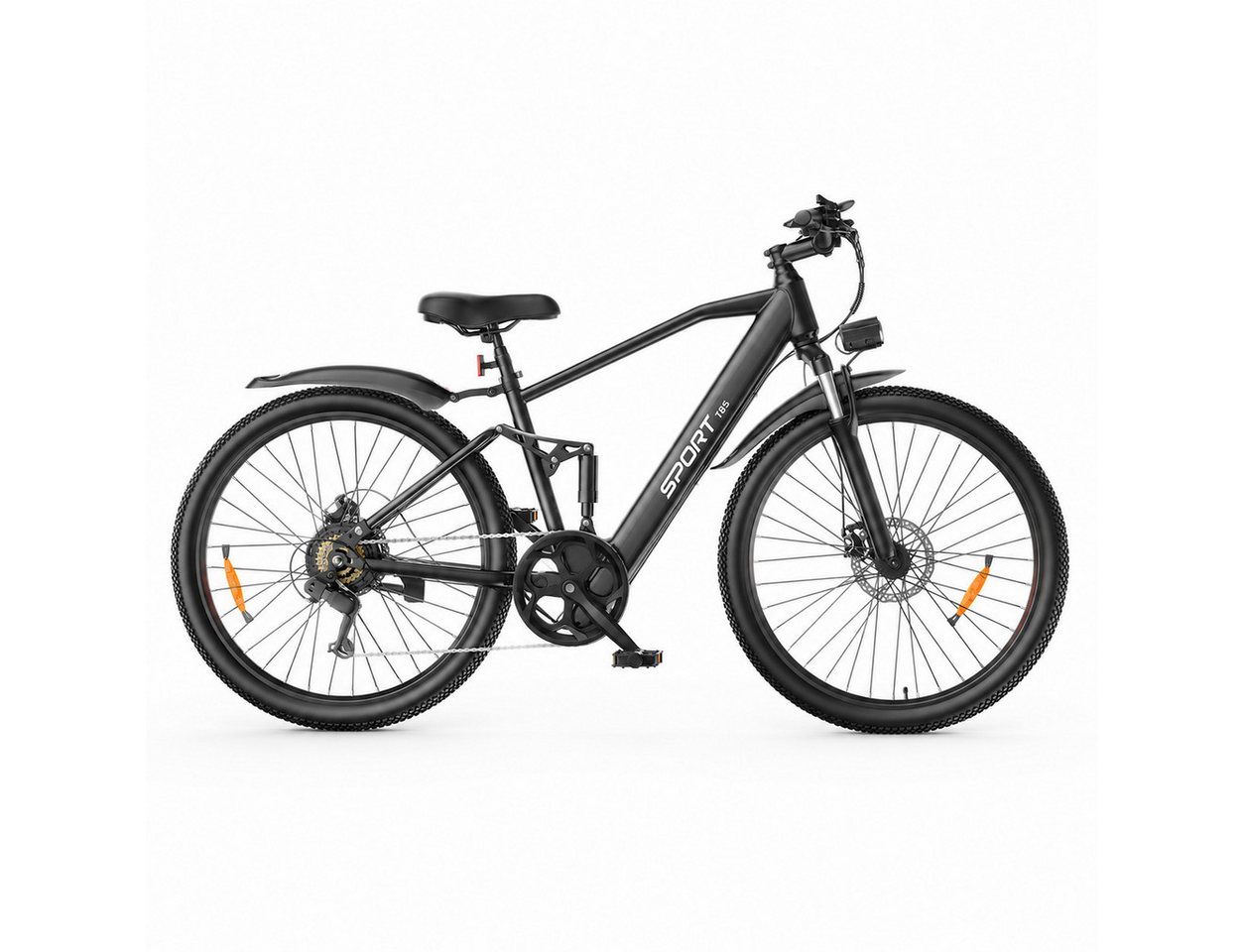 PixelPilot E-Bike Cityrad 26 Zoll Elektrofahrrad 48V 9,9Ah Akku Abnehmbarer Korb, 7 Gang, Nabenmotor, 475,2 Wh, (Packung)