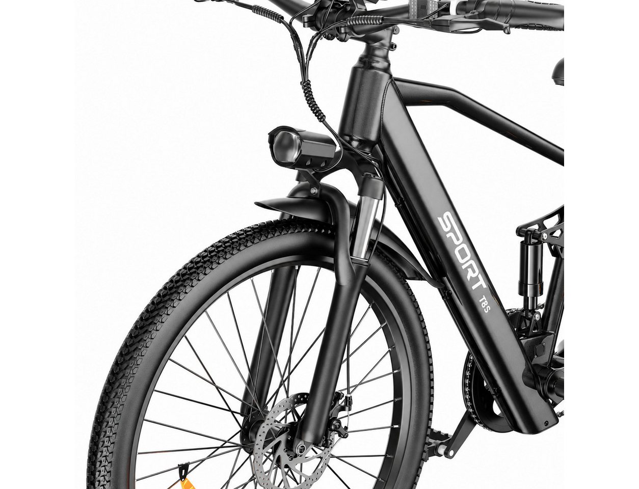 PixelPilot E-Bike Cityrad 26 Zoll Elektrofahrrad 48V 9,9Ah Akku Abnehmbarer Korb, 7 Gang, Nabenmotor, 475,2 Wh, (Packung) Bild 4