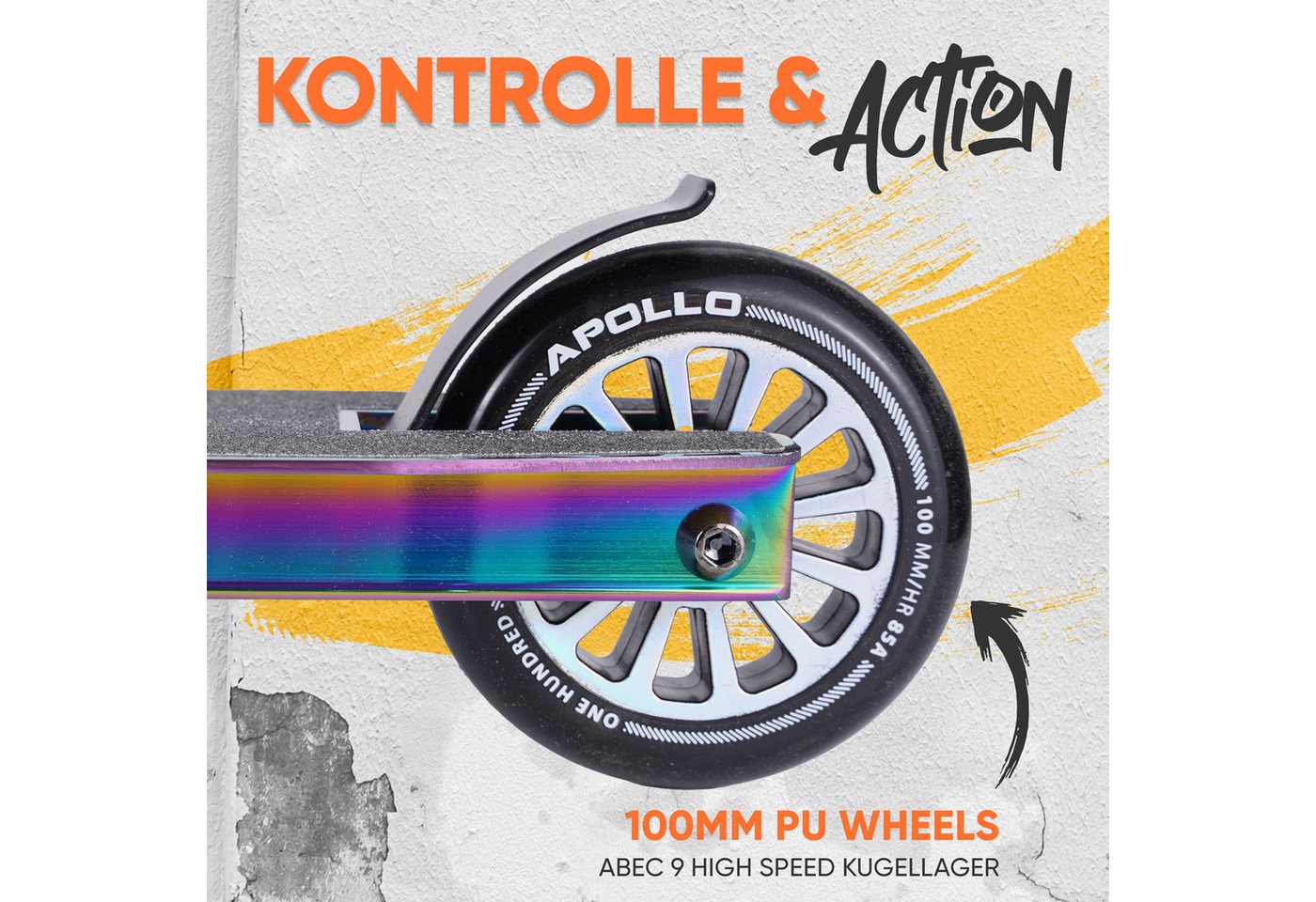 Apollo Stuntscooter Gravity - Fun-Kickscooter für Kinder und Teenager, Hohe Belastbarkeit (bis 100kg) und einfaches Handling. Bild 5