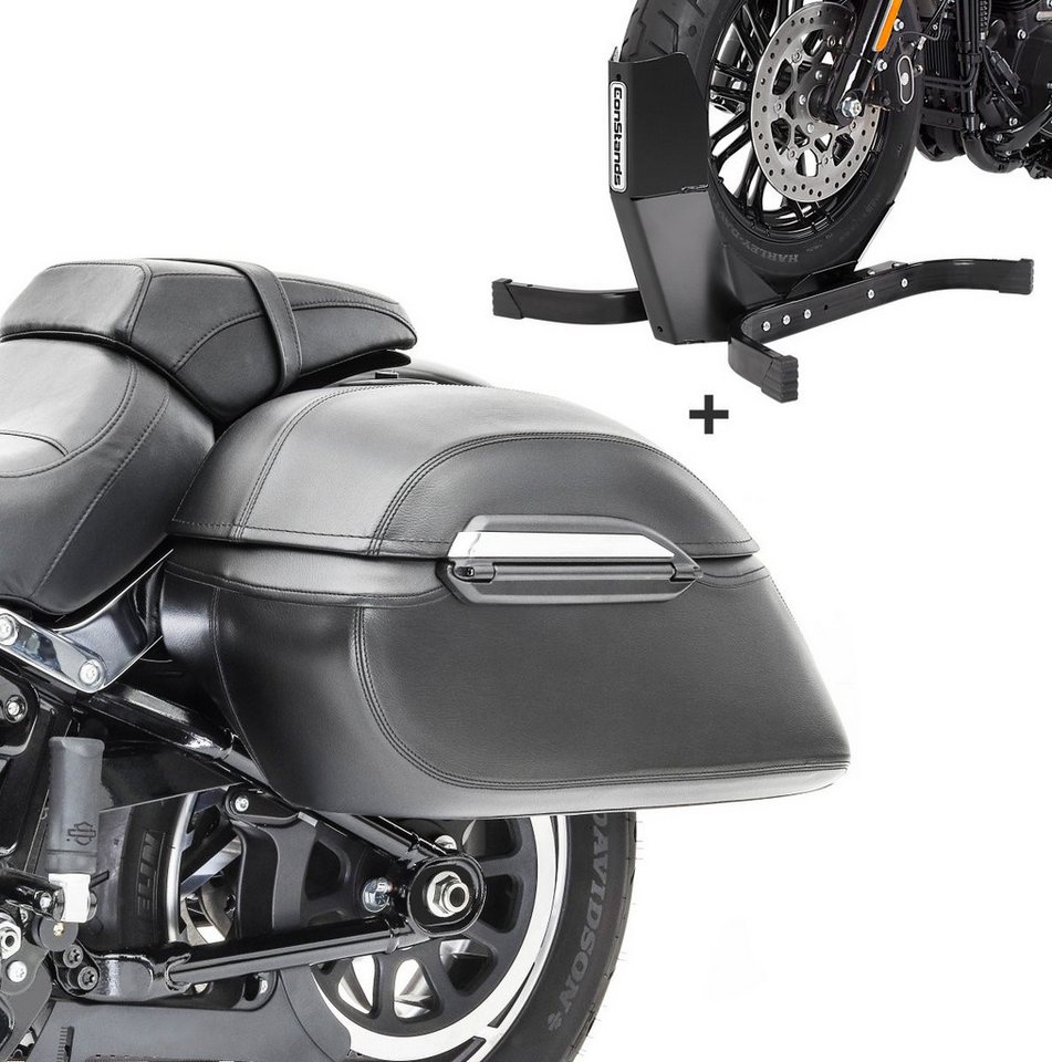 Craftride Motorradheber Set CK3 Hartschalen Seitenkoffer 33L + Motorradwippe Easy Plus Bild 4