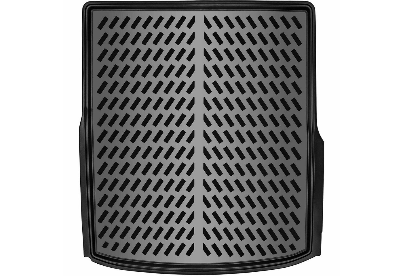 ELMASLINE Kofferraumwanne für VW PASSAT 2014-2024 [B8] - aus Gummi - Geruchlos, für VW Passat - Extra hoher Rand für mehr Schutz, Passend für Kombi Bild 2