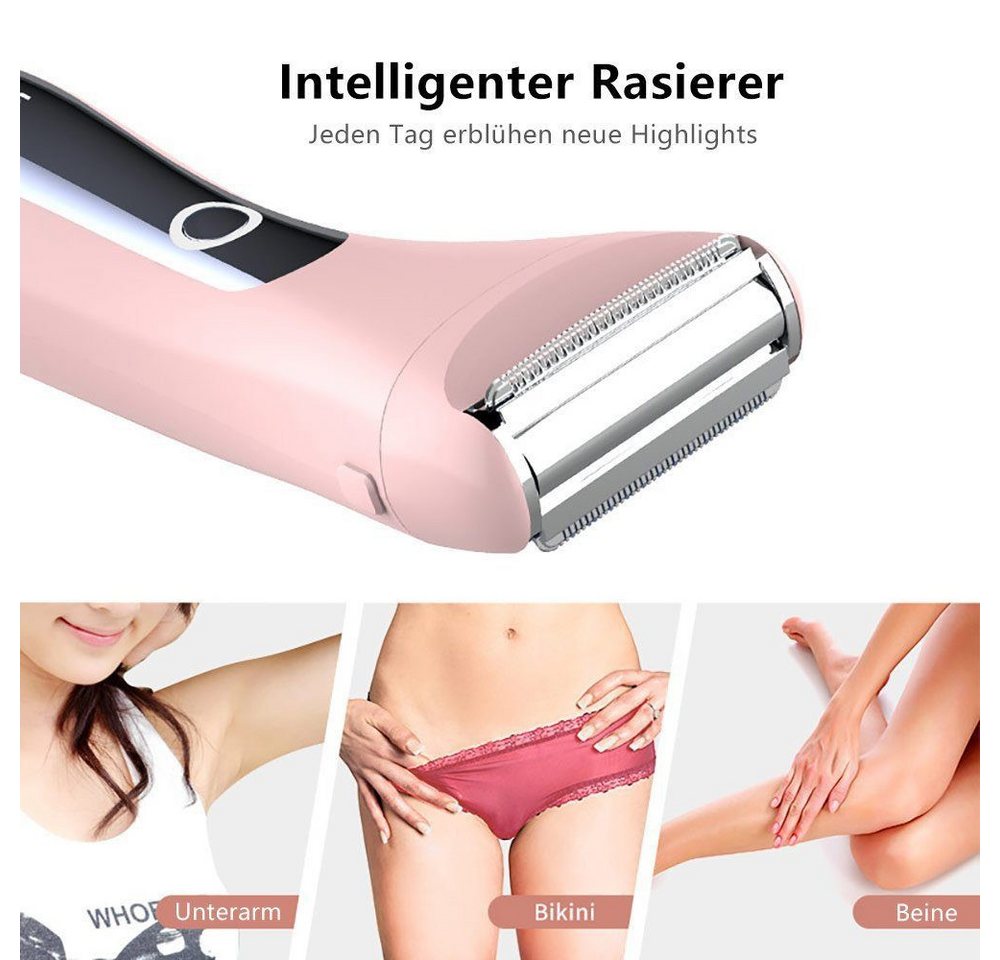 feinlux Epilierer Epilierer Haarentfernungsgerät Damenrasierer für Frauen, Aufsätze: 3 St., 2-in-1 Damen-Reiserasierer, Präzise Haarentfernung ohne Kratzer oder Schmerzen Bild 3