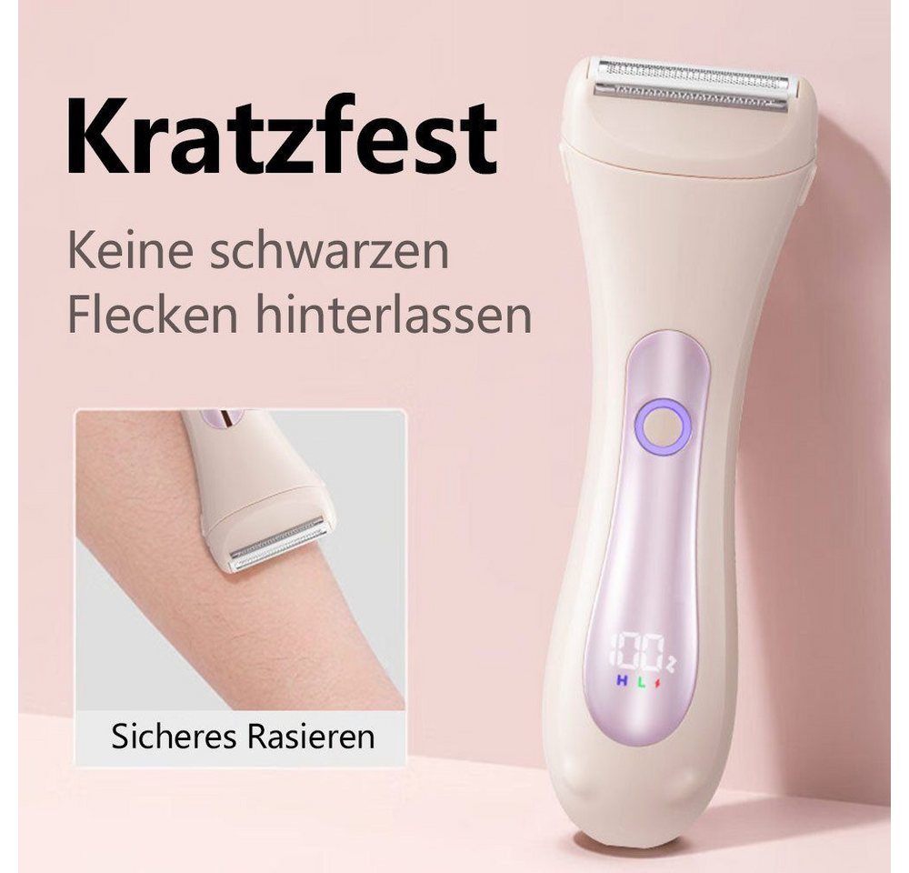 feinlux Epilierer Epilierer Haarentfernungsgerät Damenrasierer für Frauen, Aufsätze: 3 St., 2-in-1 Damen-Reiserasierer, Präzise Haarentfernung ohne Kratzer oder Schmerzen Bild 4