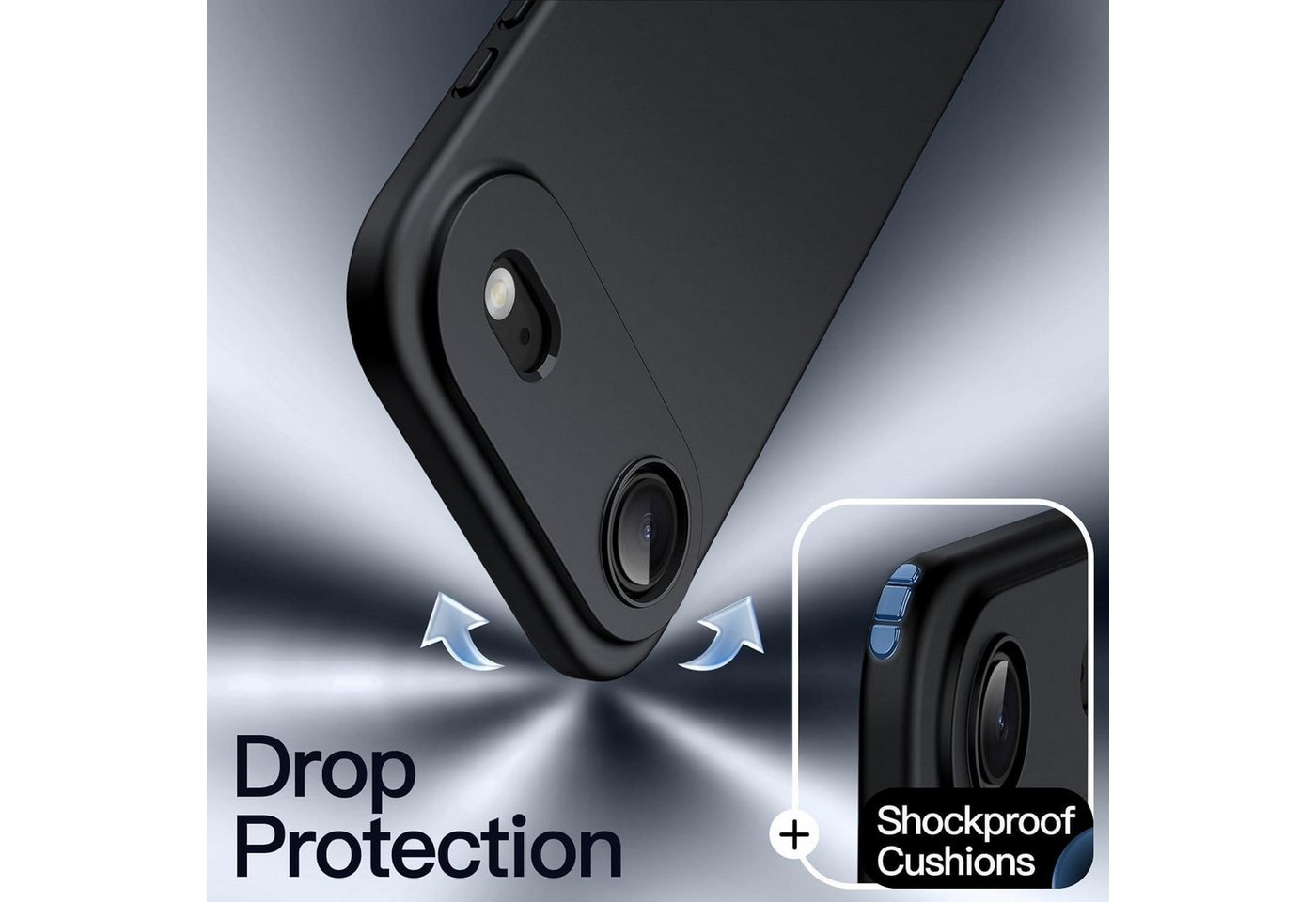 LuxusKollektion Smartphone-Hülle Hülle Schutzhülle Kameraschutz TPU iPhone 17 Air Schwarz Bild 2
