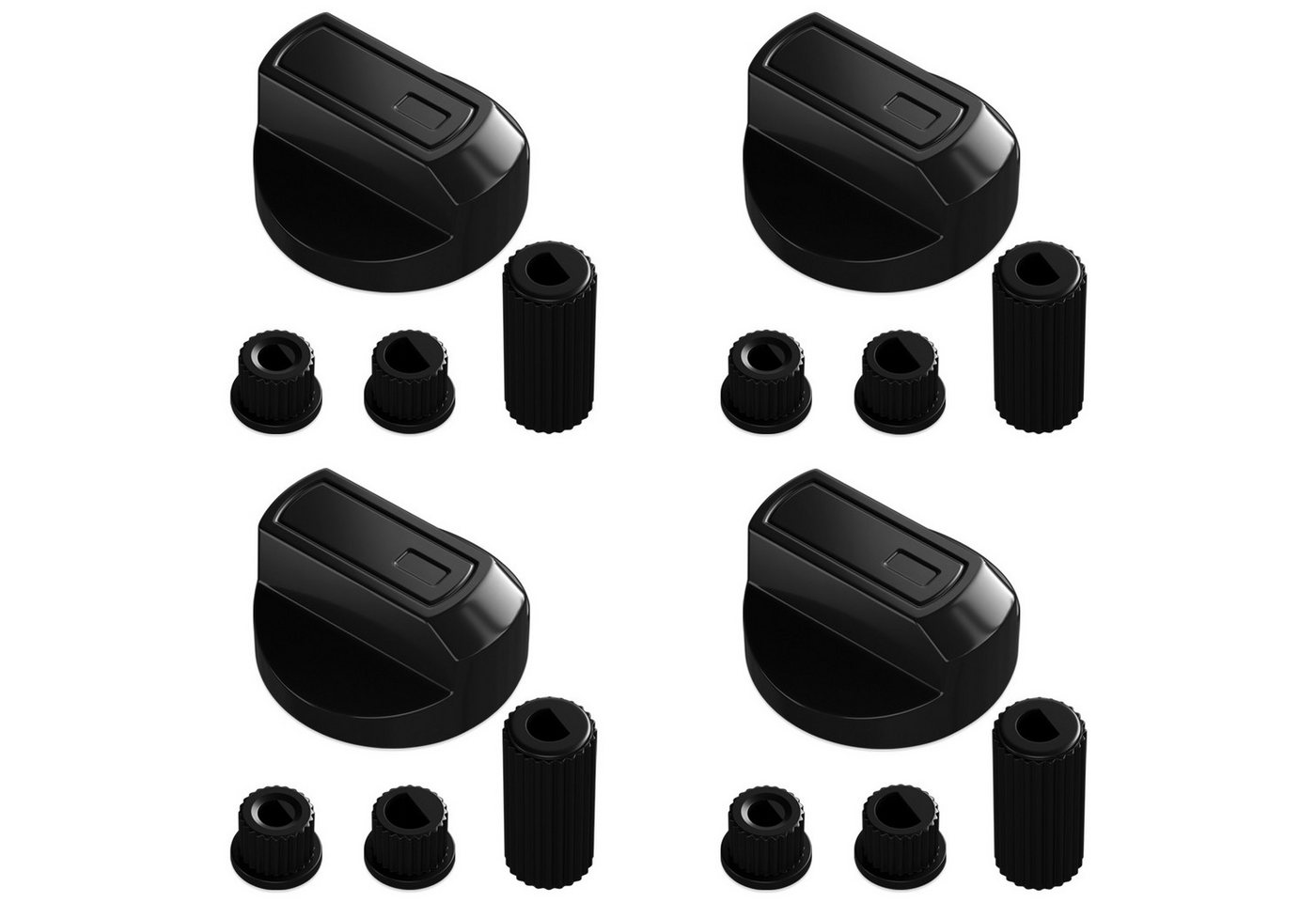 VIOKS Kochfeld-Adapter Knebelset universal, 38mmØ schwarz 16-teilig für Kochfeld alle Marken Bild 4