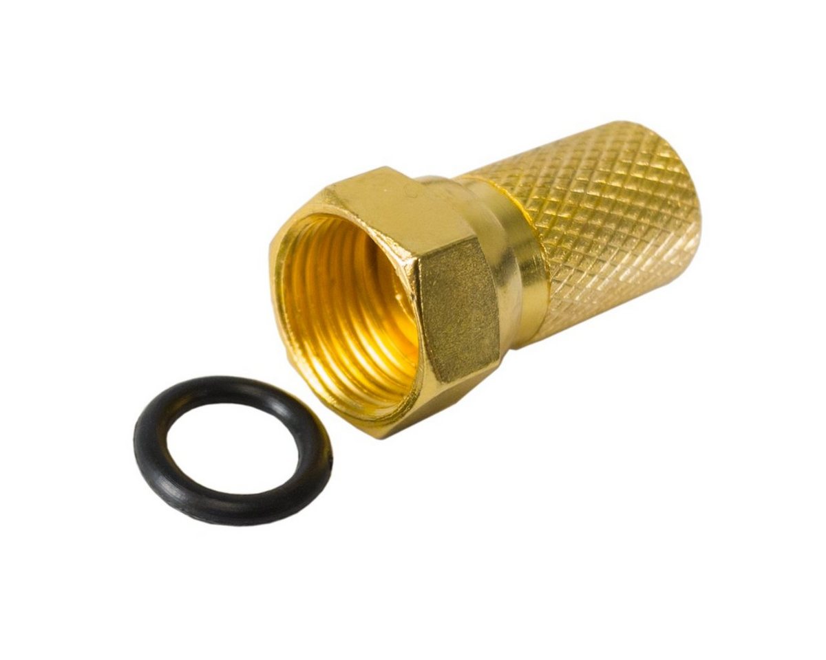 PremiumX 4x Inline Verstärker 20dB für SAT / DVB-T + 8x F-Stecker 7mm SAT-Kabel