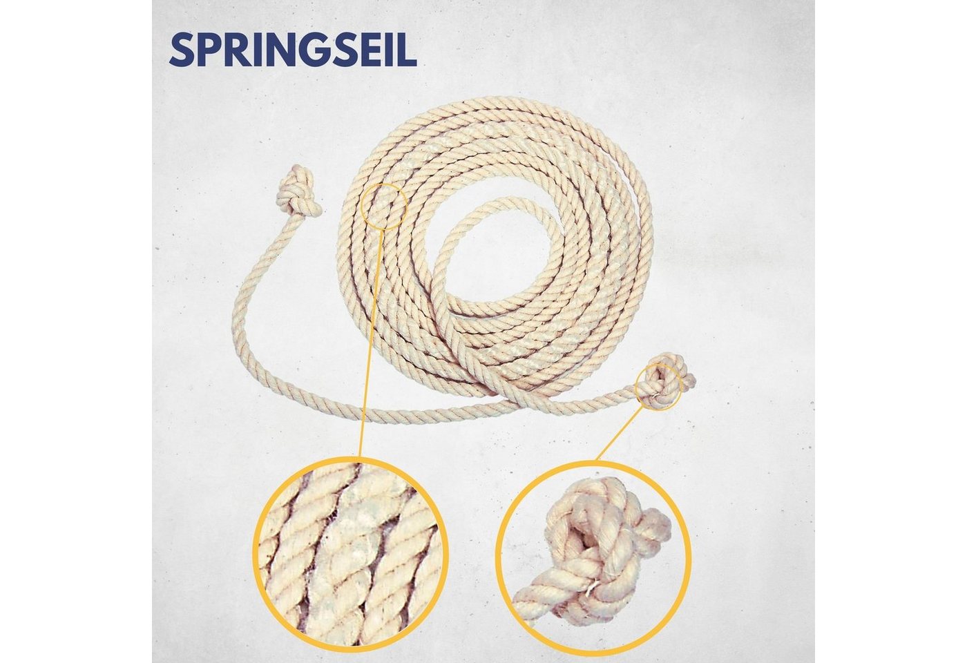 Best Sporting Springseil Springseil aus Baumwolle und Jute I 100% Naturprodukt, 100% Naturprodukt aus Baumwolle und Jute