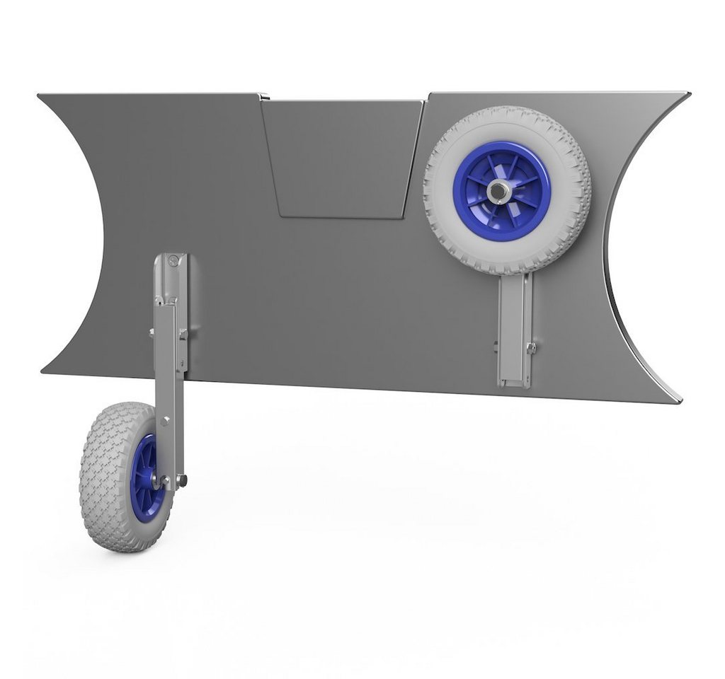 SUPROD Schlauchboot Slipräder Heckräder Schlauchbooträder klappbar Edelstahl V4A Bild 2