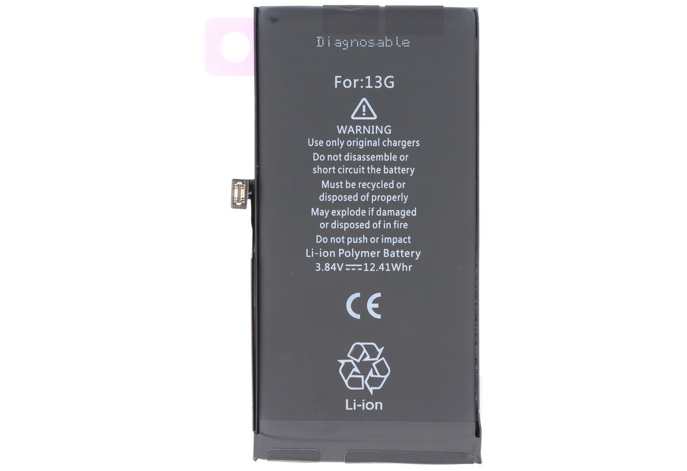 AccuCell Akku passend für Apple iPhone 13, diagnostizierbar, Li-Polymer, 3,84V Akku 3227 mAh (3,8 V) Bild 4