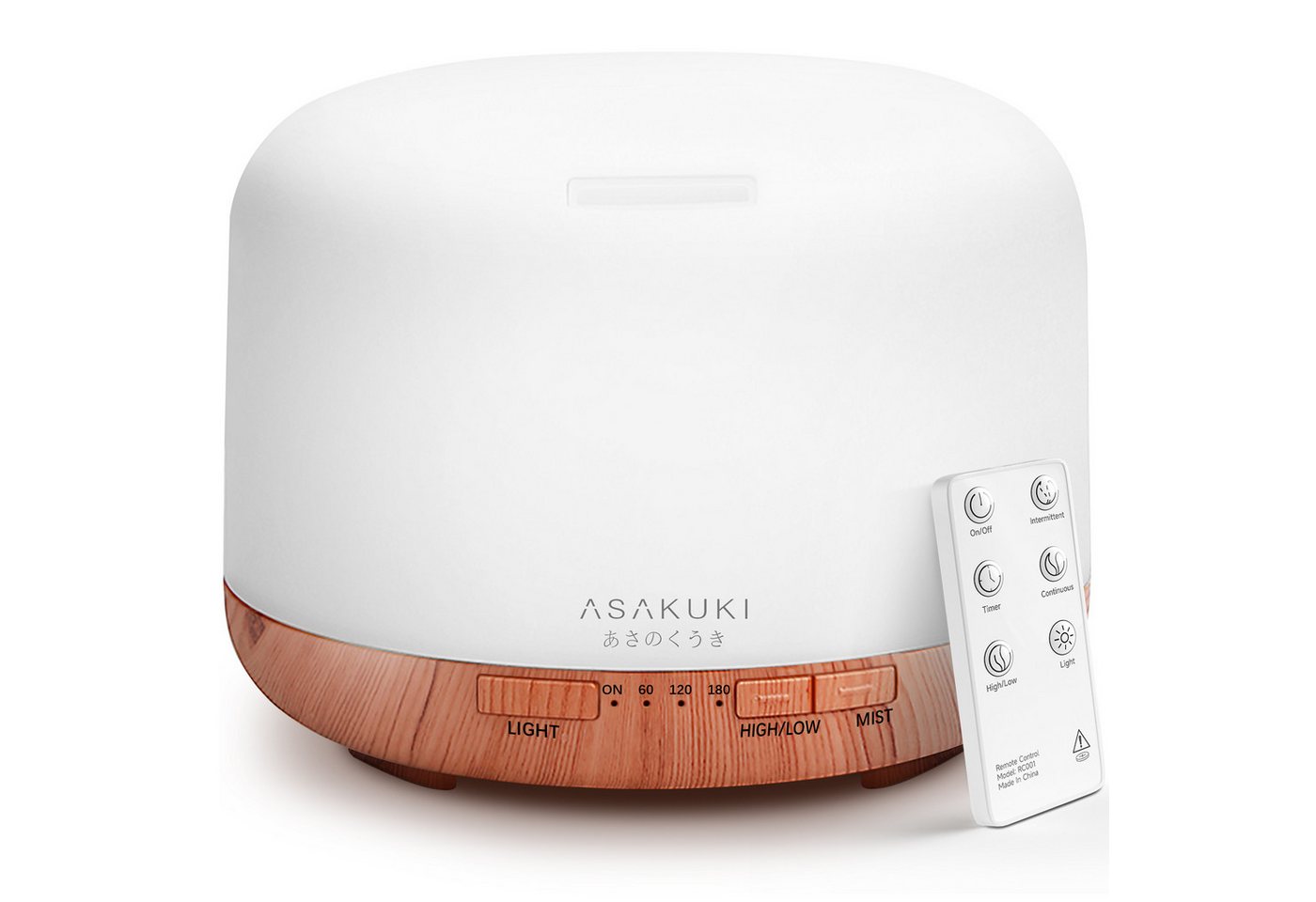 Asakuki Luftbefeuchter Rock 100-DF001, 0,5 l Wassertank