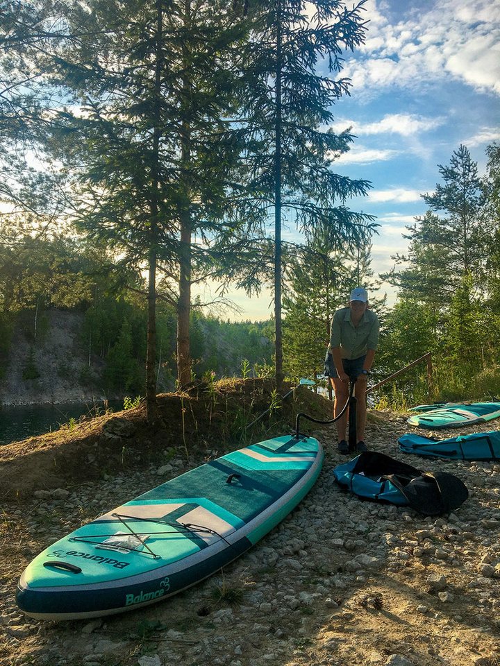 SUP-Board Balance 335 x 86 SUP Board Allround Yoga Touring stabil Air Set für